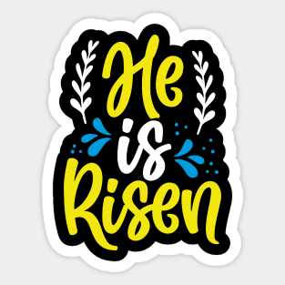 He is Risen Faith Christian Cross Bible Sticker